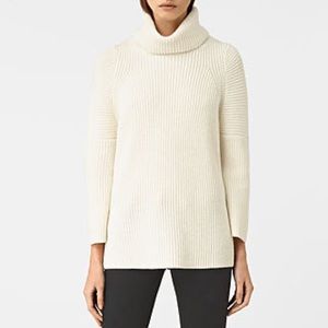 All Saints Jago Roll Neck Wool Alpaca Chunky  Sweater